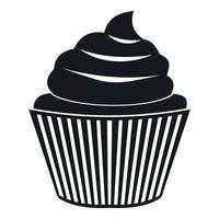 Cupcake-Symbol, einfacher Stil vektor