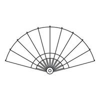 Fan-Symbol, Umrissstil vektor