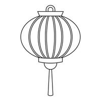 chinesisches neujahrslaternensymbol, umrissstil vektor