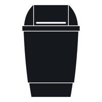 flip lock bin ikon, enkel stil vektor