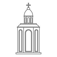 kyrka ikon , översikt stil vektor
