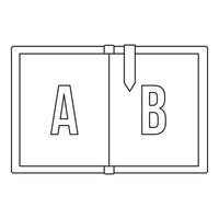 Kinder ABC-Symbol, Umrissstil vektor
