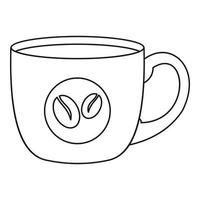 Kaffeetassensymbol, einfacher Stil vektor