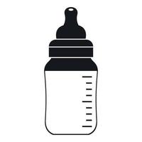 Symbol für Babymilchflasche, einfacher Stil vektor