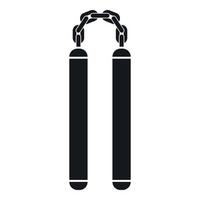 Nunchaku-Symbol, einfacher Stil vektor