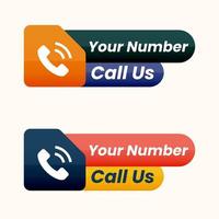 Rufen Sie uns jetzt an, Logozeichen und Symbolvektor mit Telefonnummer vektor