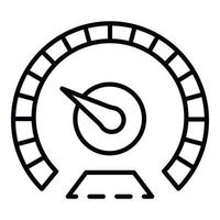Tachometer-Symbol messen, Umrissstil vektor