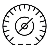 Meile pro Stunde Tachometer-Symbol, Umrissstil vektor