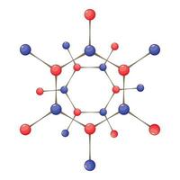 Chemie-Wissenschaft-Symbol, Cartoon-Stil vektor