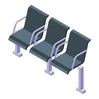 metro stol ikon isometrisk vektor. tunnelbana tåg vektor