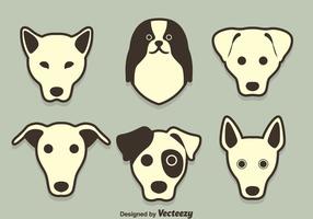Dog Breed Face Collection Vector