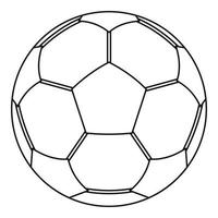 Fußballball-Symbol, Umrissstil vektor