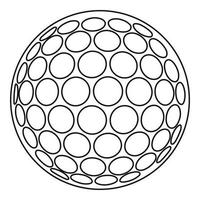 Golfball-Symbol, Umrissstil vektor