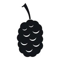 frukt av mullbär ikon, enkel stil vektor