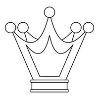 Prinzessinnenkronensymbol, Umrissstil vektor