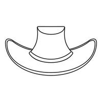 Cowboy-Hut-Symbol, Umrissstil vektor