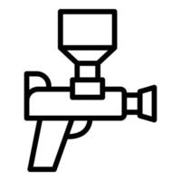 Sprayer-Symbol Umrissvektor. Lackierpistole vektor