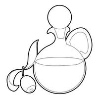 Olivenöl-Symbol, Umrissstil vektor