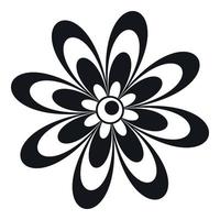 blomma ikon, enkel stil vektor