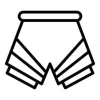 Shorts Textilsymbol Umrissvektor. Mode-Workout vektor