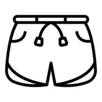 Trainingsshorts Symbol Umrissvektor. Mode Fitnessstudio vektor