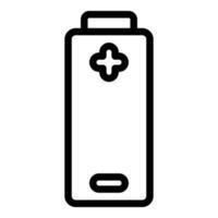 Symbol Umrissvektor für Batteriestecker. Ladegeräte vektor