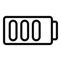 Batterieladegerät Symbol Umrissvektor. Energie aufladen vektor