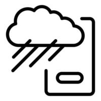 storm väder ikon översikt vektor. regn stad vektor