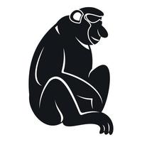 orangutang ikon, enkel stil vektor