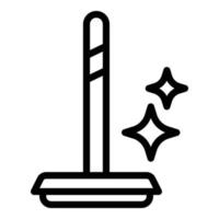 Reinigungsmop-Symbol-Umrissvektor. sauberer Besen vektor