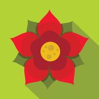 amarant blomma ikon, platt stil vektor