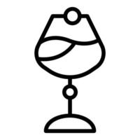 Weinglas-Symbol Umrissvektor. Trinkflasche vektor