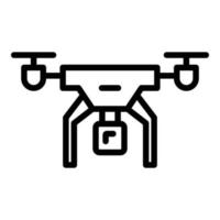 Kino-Drohne-Symbol-Umrissvektor. Luftbildkamera vektor