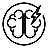 Brainstorming-Symbol Umrissvektor. kritisches Denken vektor