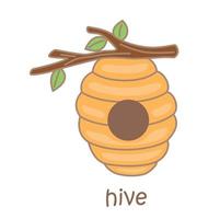 alphabet h für hive-vokabular-illustrationsvektor-cliparts vektor