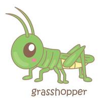 alfabet g för gräshoppa ordförråd illustration vektor ClipArt