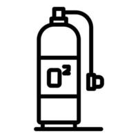 Symbol Umrissvektor für Sauerstofftank. medizinischer Konzentrator vektor