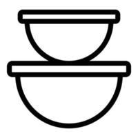 Bowl Pack Symbol Umrissvektor. Süßigkeiten Box vektor