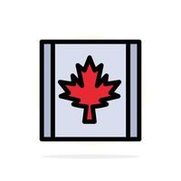 Kanada-Flagge Blatt abstrakter Kreis Hintergrund flache Farbe Symbol vektor
