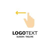 Fingergesten Hand links Business Logo Vorlage flache Farbe vektor
