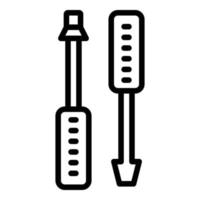 Schraubendreher-Symbol Umrissvektor. Reparatur zu Hause vektor