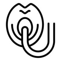 Sauerstoffmaske Symbol Umrissvektor. medizinischer Konzentrator vektor