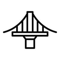 kolkata bro ikon översikt vektor. indisk arkitektur vektor