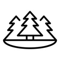 weißrussischer Wald Symbol Umrissvektor. touristische Karte vektor