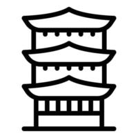 neuer Pagoden-Icon-Umrissvektor. japanisches Kyoto vektor