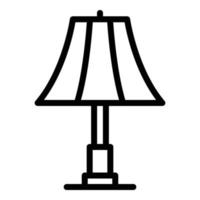 lampskärm ikon översikt vektor. lampa stå vektor