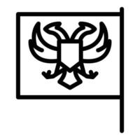 montenegro flag symbol umriss vektor. Karte reisen vektor