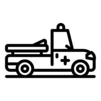 Sport-Krankenwagen-Symbol Umrissvektor. Arzt Mann vektor