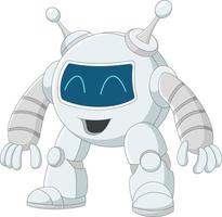 niedlicher Roboter-Cartoon auf weißem Hintergrund vektor