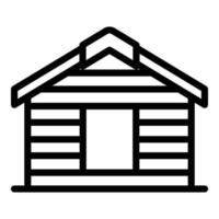 Holzhaus-Symbol Umrissvektor. Dachkonstruktion vektor